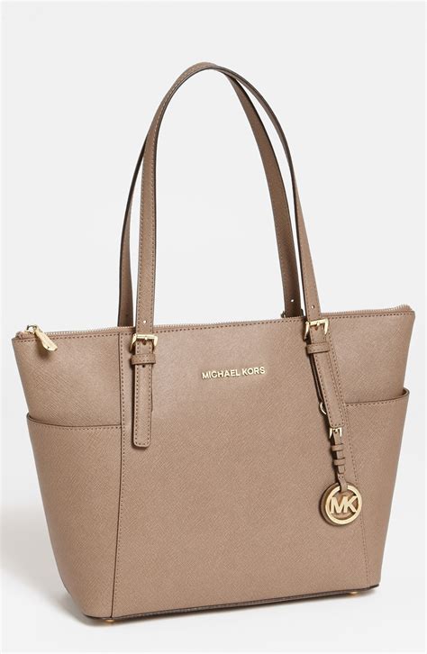 grijze tas michael kors|Michael Kors jet set.